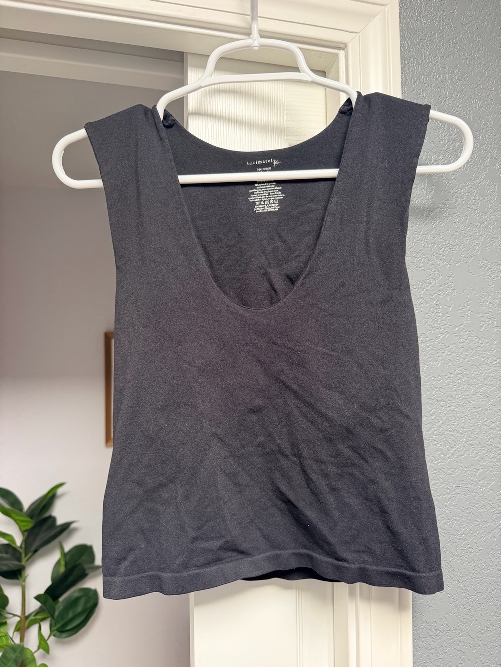 Free People Black Scoop Neck Tank Top